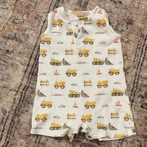 Construction Print Sleeveless Bodysuit